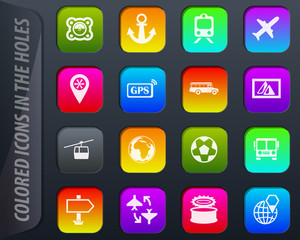 Travel icons set