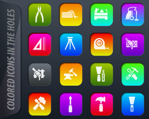 Work tools icons set