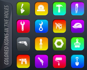 Work tools icons set