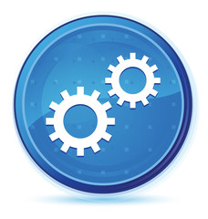 Process icon midnight blue prime round button