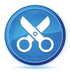 Scissors icon midnight blue prime round button