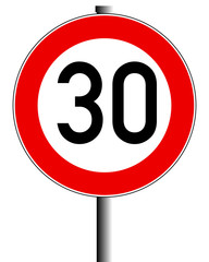 Schild 30 Km/h