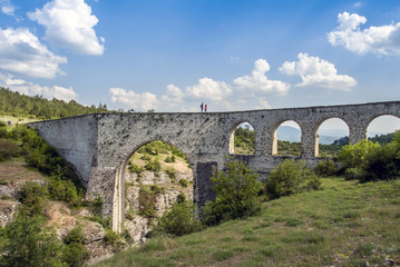 Fototapeta na wymiar Karabuk, Turkey, 21 May 2013: Incekaya Aqueduct at Safranbolu