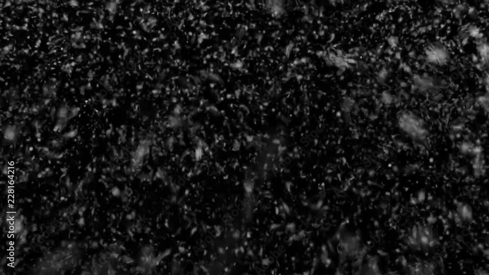Poster heavy snowfall on a black background for transfer to a photo or video of a snowstorm and winter bad 