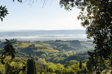 Obraz premium Beautiful morning in Tuscany, Italy