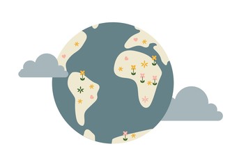 flower blooms on earth harmony and hope