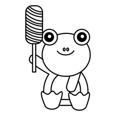 cute frog sweet candy lollipop