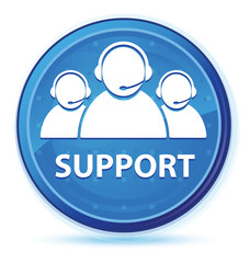 Support (customer care team icon) midnight blue prime round button