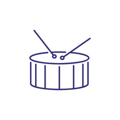 Drum line icon. Instrument, band, orchestra. Music concept. Vector illustration can be used for topics like parade, performance, toy