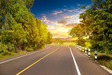 Local road at rural scene