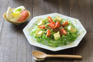 野菜とひき肉のタコライス