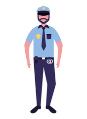 policeman character work profession labor