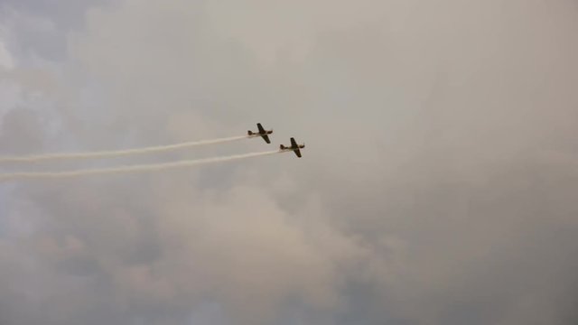Two airplanes show