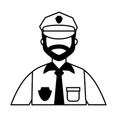 policeman character work profession labor