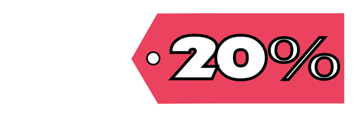 20 % Percent Discount, Sale Up, Special Offer, Trade off, Promotion concept