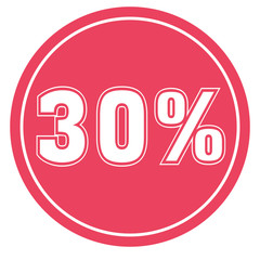 30 % Percent Discount, Sale Up, Special Offer, Trade off, Promotion concept