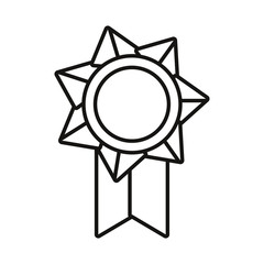 award medal on white background outline