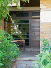 contemporary house entrance door, Athens Greece