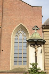 Fototapeta na wymiar Christ on cross at church in Krakow, Poland