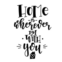 Hand drawn typography poster. Conceptual handwritten phrase Home and Family T shirt hand lettered calligraphic design. Inspirational vector