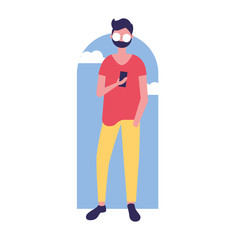 designer man character professional labor