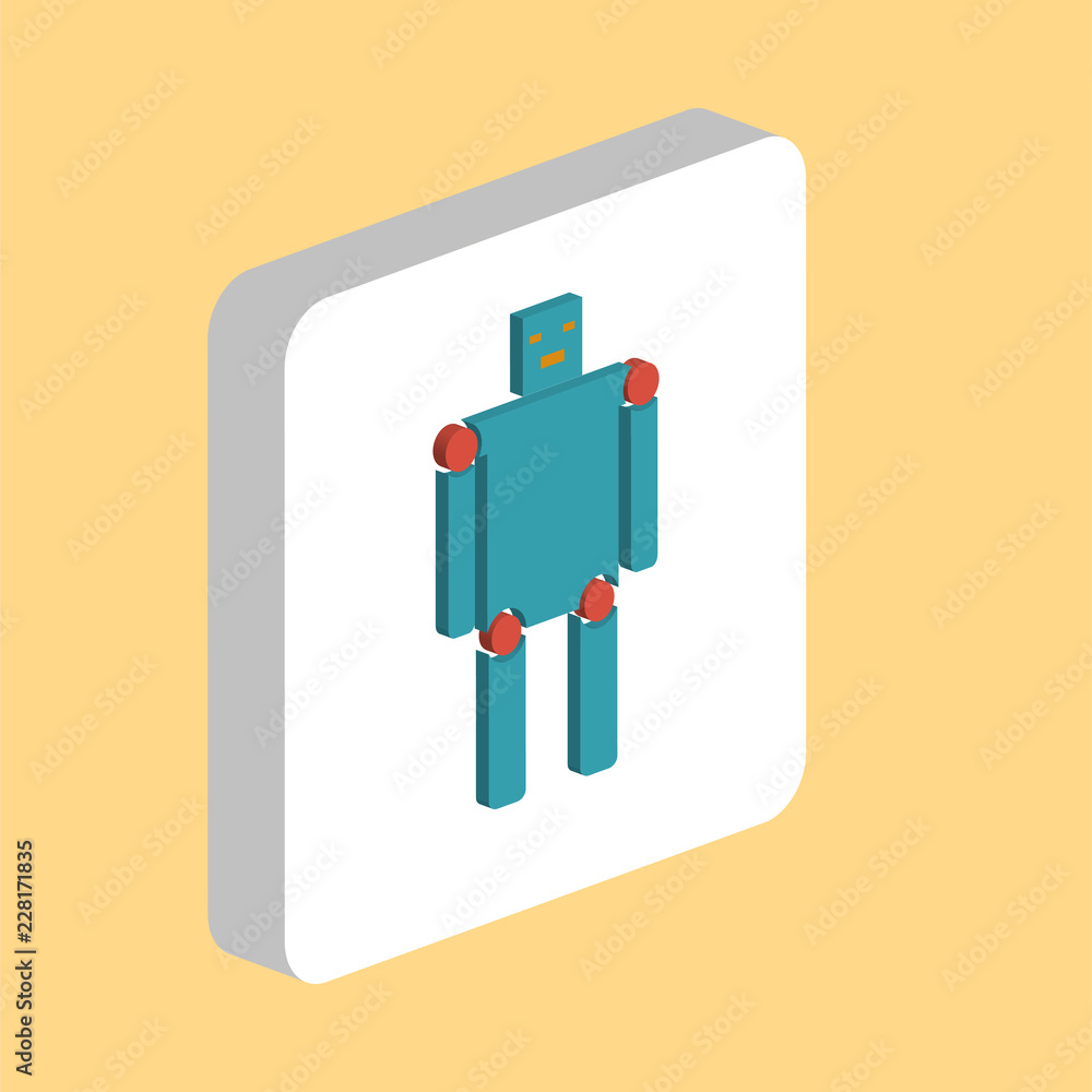 Poster robot, android simple vector icon. illustration symbol design template for web mobile ui element. pe