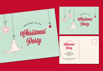 Christmas Party Postcard Layout