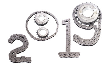 The concept of the new year, two thousand nineteen.