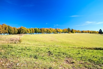 Autumn landscape on Liptov. Attractive destination for relaxation Haj-Nicovo near Liptovsky Mikulas.