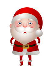 Santa Claus cartoon character. Christmas design element for greeting cards, posters, leaflets and brochures.