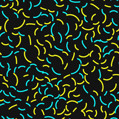 Different curved lines. Seamless vector EPS 10. Flat geometric pattern texture. Multicolor abstract background for print and textile