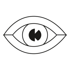 human eye isometric on white background