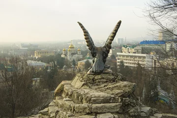 Muurstickers Artistiek monument The Eagle. Pyatigorsk Emblems. Northern Caucasus landmarks
