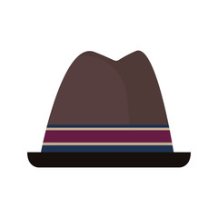 hipster hat on white background