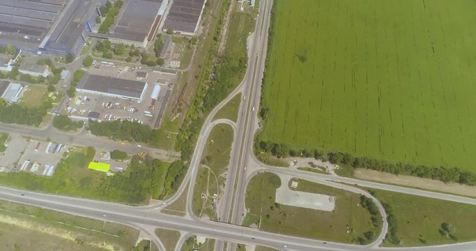 from a bird's-eye view, road junction, trail E95