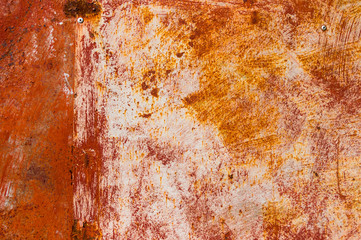 Texture of old shabby rusty metal surface.