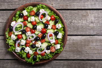 Fresh vegetables greek salad