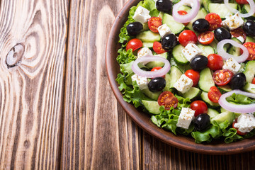 Fresh vegetables greek salad
