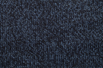 Heather dark blue knitted fabric pattern