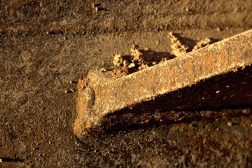 dirty metal with rust