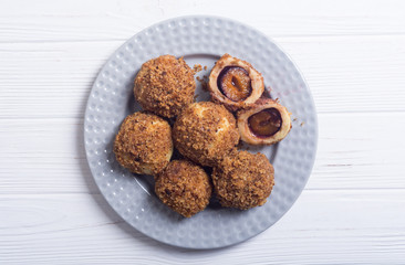 Traditional Austrian plum dumplings