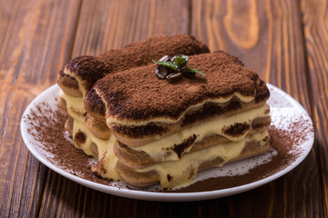 Homemade tiramisu cake
