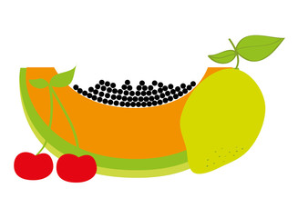 pineapple papaya cherry and carambola fresh nature