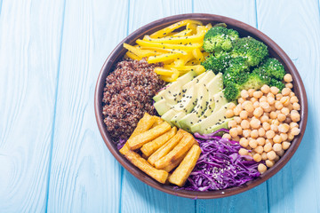 Healthy vegan salad . Buddha bowl