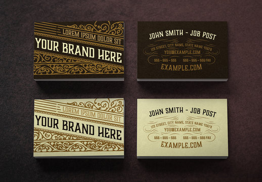 Vintage-Style Business Card  Layout