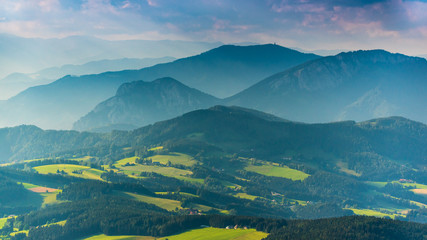 View from Shockl mountain in Graz. Tourist spot in Graz