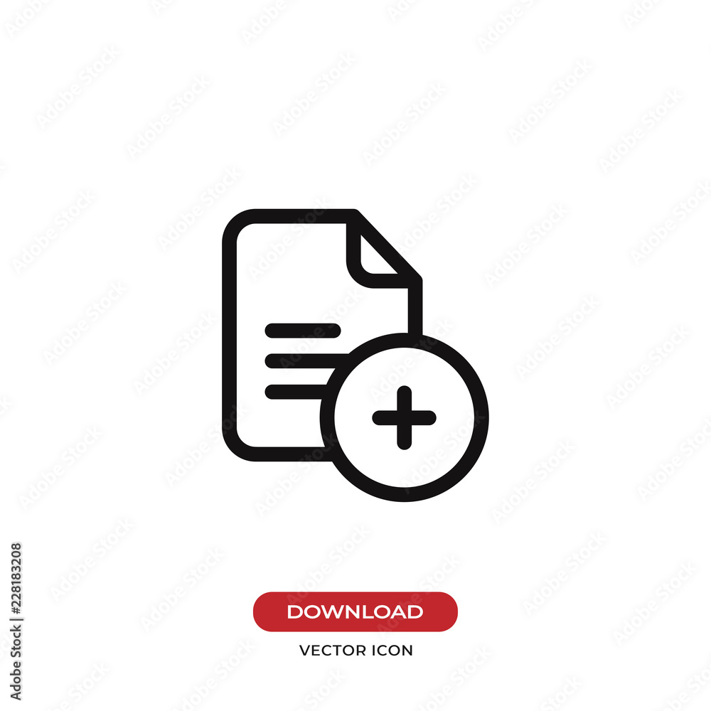 Poster add file vector icon