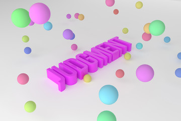 Judgment, business conceptual colorful 3D rendered words. Typography, rendering, creativity & alphabet.