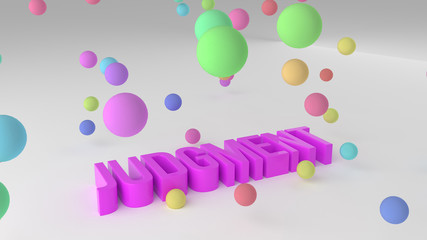 Judgment, business conceptual colorful 3D rendered words. Illustration, alphabet, artwork & graphic.