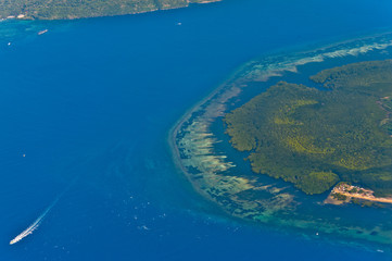 sea and land in Bali